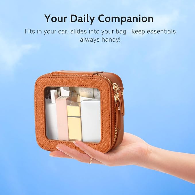Aveniee Mini Clear Makeup Bag, Small Cosmetic Bags Travel Toiletry Pouch - Image 6