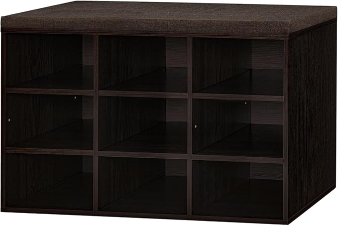 DINZI LVJ Shoe Bench, 9 Cubbies Shoe Organizer by DINZILVJ