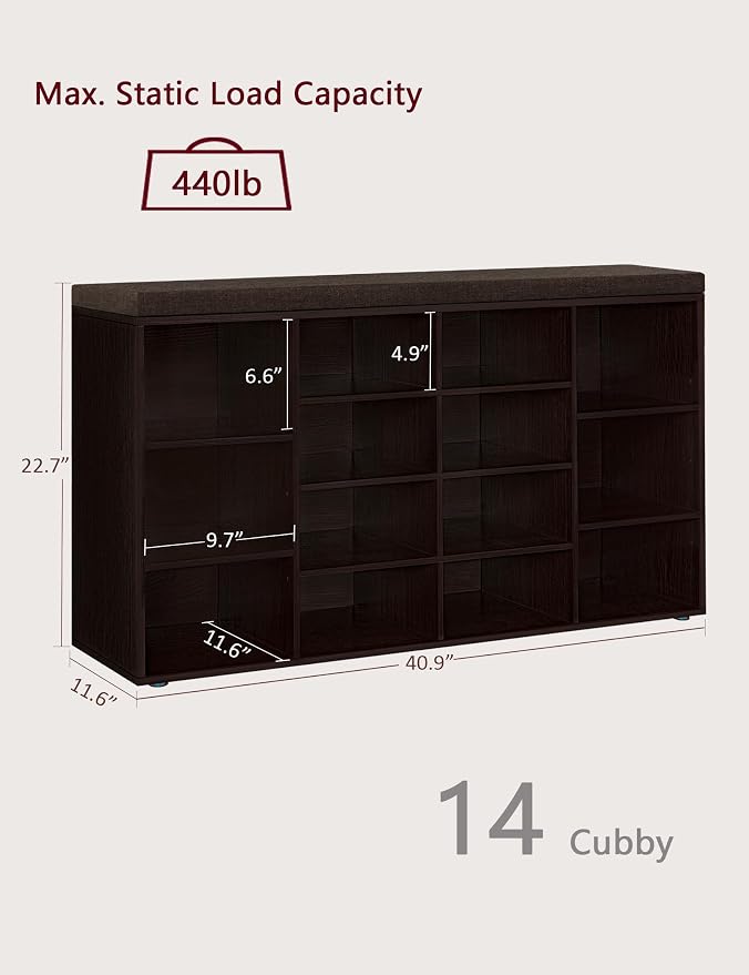 DINZI LVJ Shoe Storage Bench - Image 3
