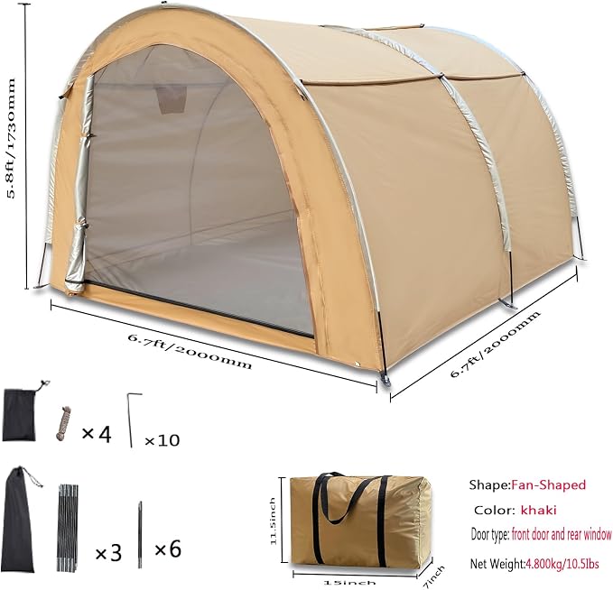 Bike Storage Shed Tent, Outdoor Portable Bicycle Storage Sheds - Image 3