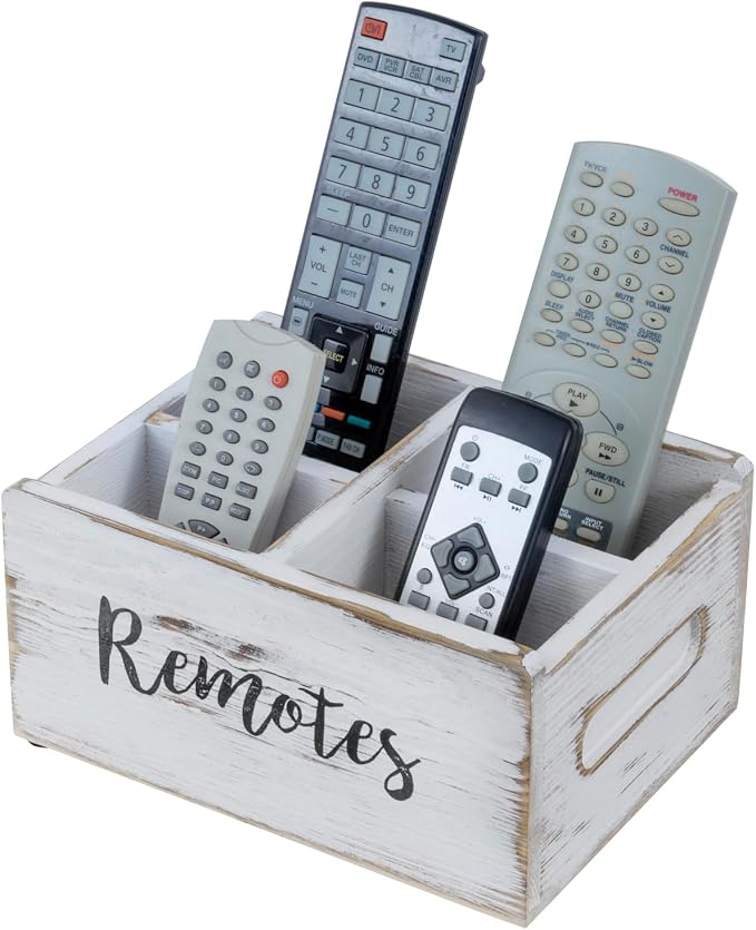 MyGift Wood Remote Control Holder Organizer by MyGiftHome