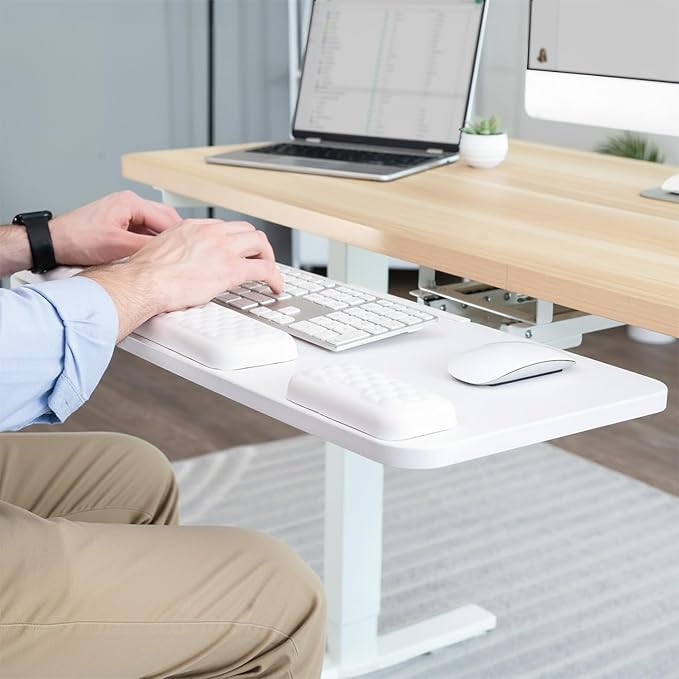 VIVO Premium Adjustable 27 x 11 inch Computer Keyboard and Mouse Platform Tray - Image 2