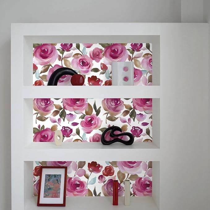 HAOKHOME Shelf Liner and Cabinet Liner Floral, Self-Adhesive Drawer Liners - Image 7