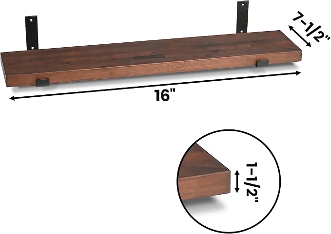 CONSDAN Floating Shelves for Wall Mounted Book Shelf Hanging Shelves Floating - Image 2