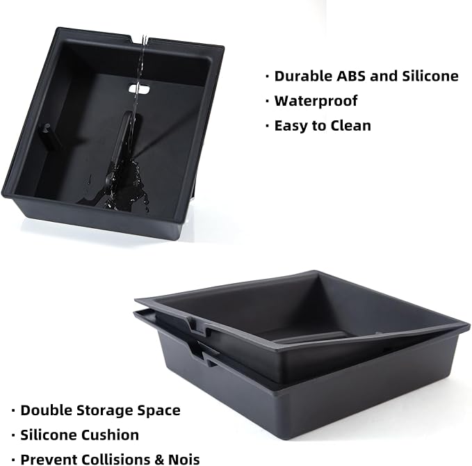 Tesla Model Y Juniper Center Console Organizer 6 PCS Silicone 2025 2026 New - Image 7