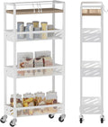 DGSNADGO Slim Rolling Storage Cart, 4-Tier Kitchen Cart on Wheels, Narrow by DGSANDGPuttheCustomerFirst