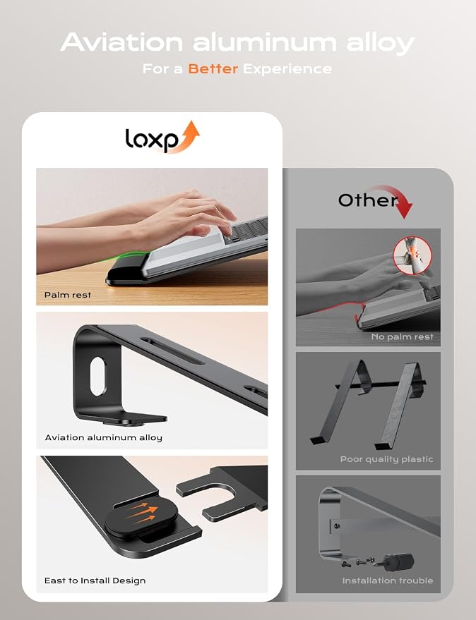 Laptop Stand for Desk, Metal Laptop Stand - Image 2