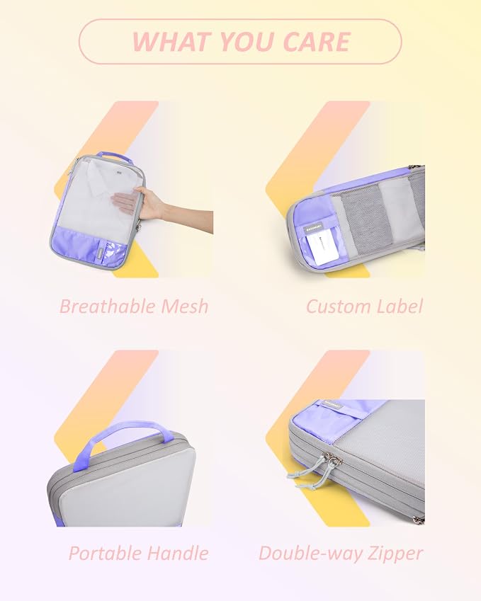 BAGSMART 6 Set /4 Set/2 Set Compression Packing Cubes - Image 5