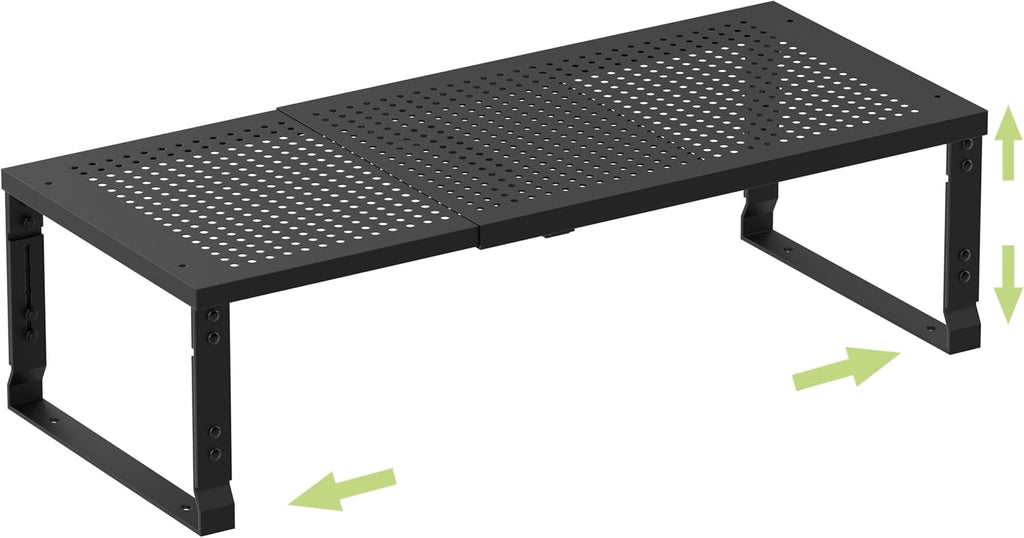 Heavy-Duty Adjustable Metal Shelf Organizer - Expandable & Stackable
