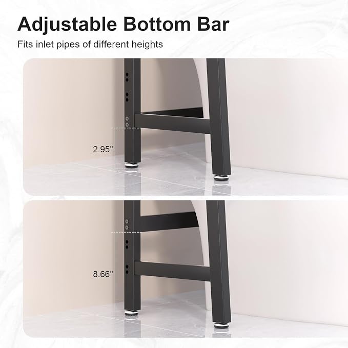 VASMIA Over The Toilet Storage Shelf, 3-Tier Bathroom Organizer Over Toilet - Image 5