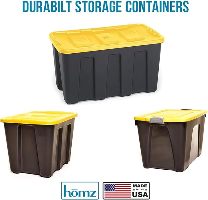 HOMZ 18 Gallon Durabilt Storage Bins, Secure Snap Lids, Break and Blemish - Image 5