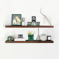 Homeforia Walnut 42 inch Floating Shelves, High End Solid Real Wood 42inch by Homeforia