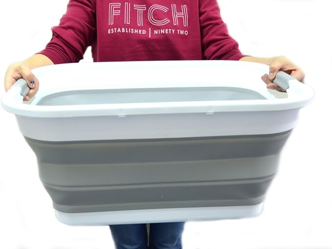 SAMMART 41L Collapsible Plastic Laundry Basket-Foldable Pop Up Storage - Image 7