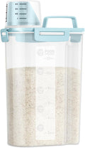 LEAWALK Airtight Rice Container 3-5Lbs, 3Qt Flour Storage Bin BPA