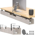 Under Desk Cable Management Tray, No-Drill Upgraded Thickened Felt Cord by ERGOCOLLECT