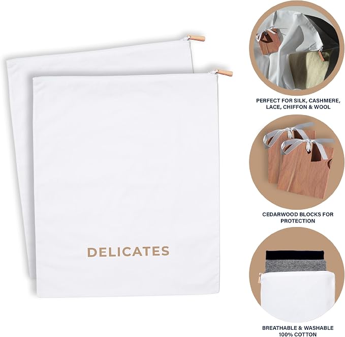 Delicates, Cashmere Wool Sweater Storage Bag Pouch Set - Image 4