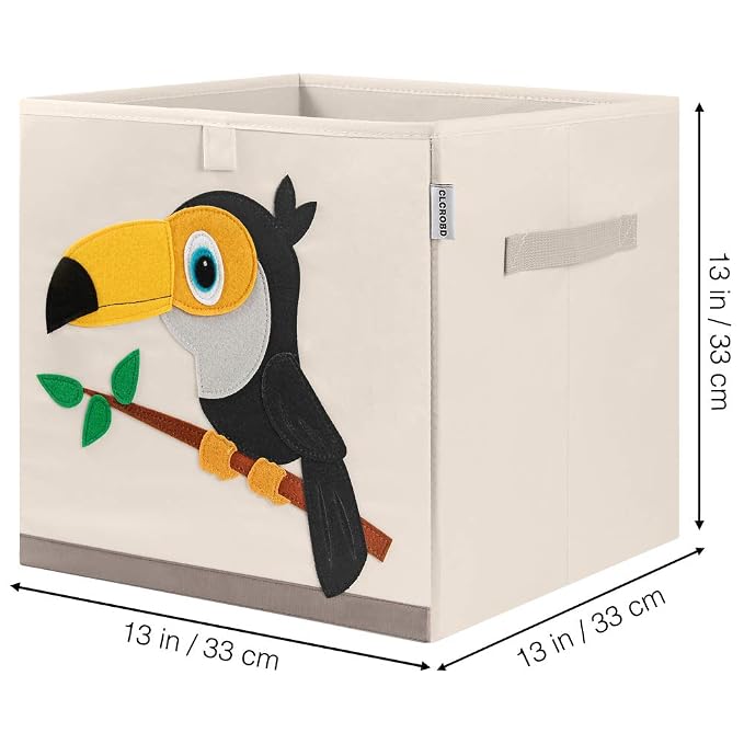 CLCROBD Foldable Animal Cube Storage Bins Fabric Toy Box/Chest/Organizer - Image 2