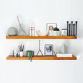 Homeforia Oak Floating Shelves 42 inch Long, High End Solid Real Wood 42inch by Homeforia