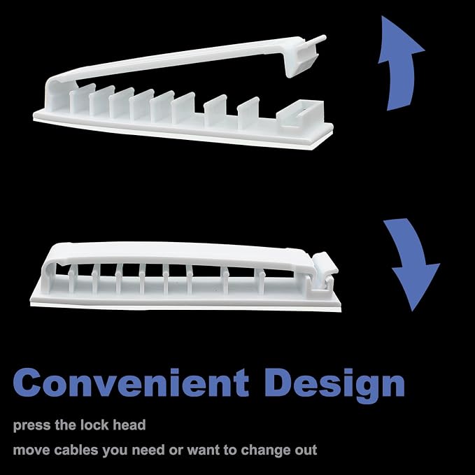 Cable Clips Holder, Self Adhesive Cables Management Clips Cord Organizer Charger - Image 6