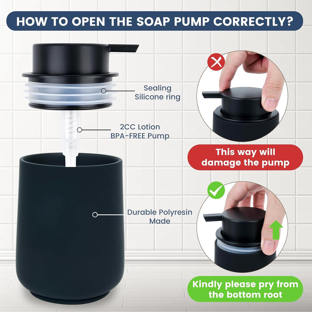 Black Bathroom Accessories Set - 4 Pcs Bathroom Accessory Sets with