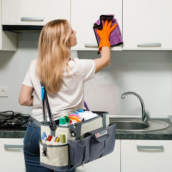 Large Cleaning Caddy for Suppliers Organizer, Wearable Cleaing Bag, Cleaning - Image 6