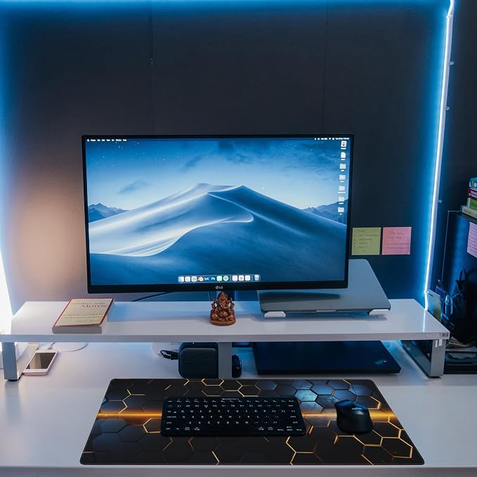 Large Gaming Mouse Pad for Desk, Honeycomb Technology Desk Pad, Extended - Image 6