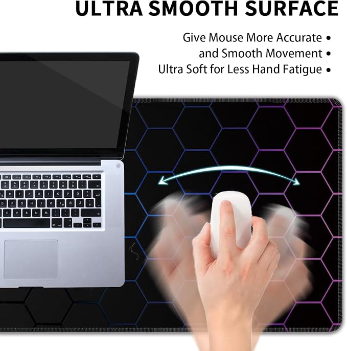 Hexagon Honeycomb Large Mouse Pad, Gaming Keyboard Desk Pad, Extended Mouse Mat - Image 5