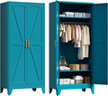71" Tall Metal Wardrobe Closet by LCAOPC