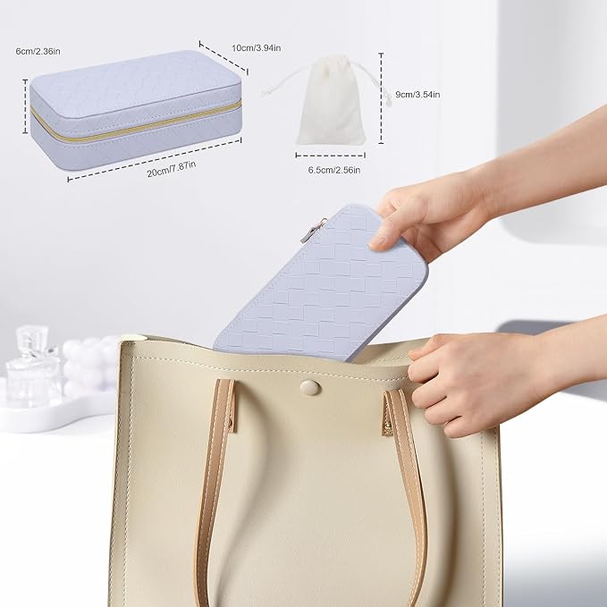 DesignSter Jewelry Organizer, Small Portable Travel Jewelry Storage - Image 3