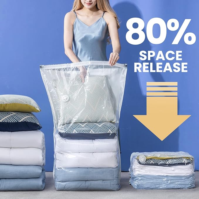 8 Pack Vacuum Storage Bags, Jumbo Cube 31x40x15 Inch, Extra Large Vacuum Seal - Image 3