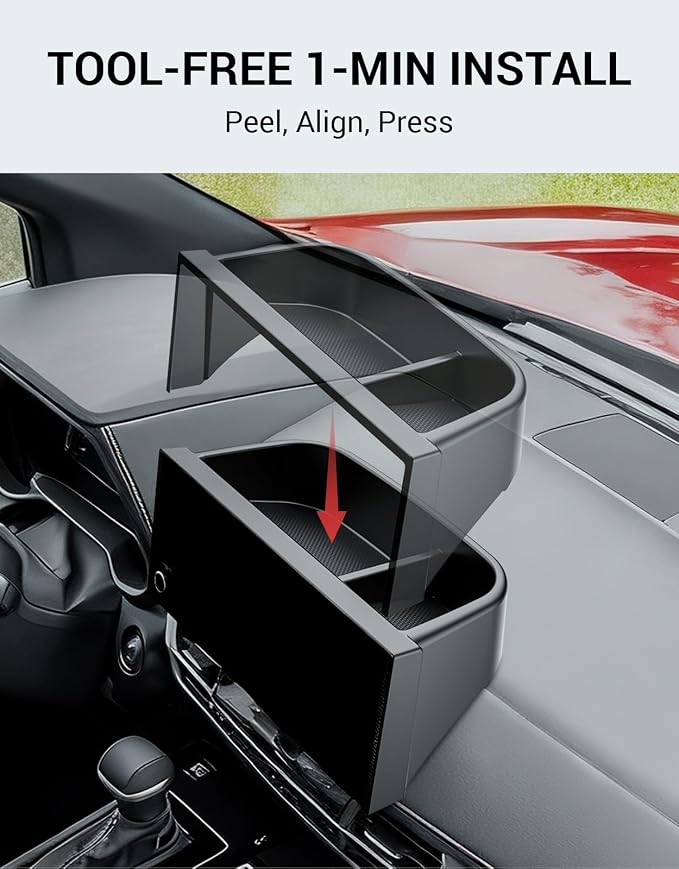 Ecarzo Dash Tray Phone Holder for 2025 2026 Toyota Sienna 8.0 inches Screen - Image 7