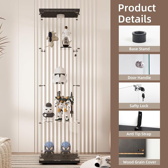 Beauty4U Glass Display Cabinet - Image 3