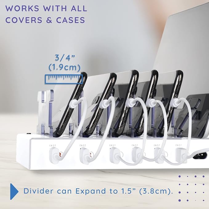 Charging Station for Multiple Devices – 6-Port USB Charging Dock for Apple & - Image 6