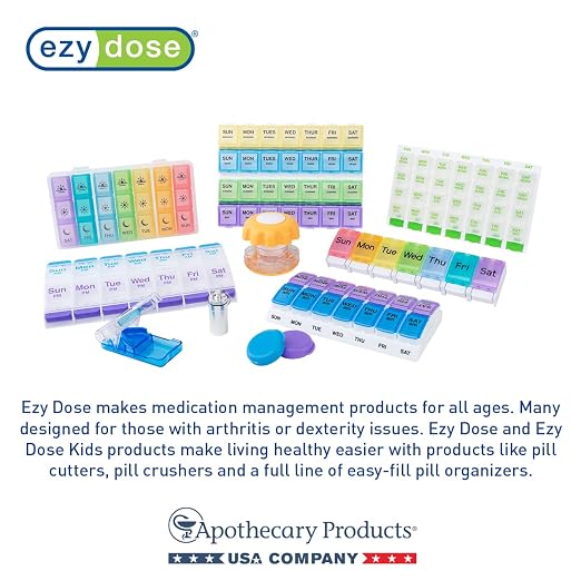 EZY DOSE Weekly Pill Organizer, Vitamin Container, and Daily Medicine Planner - Image 5