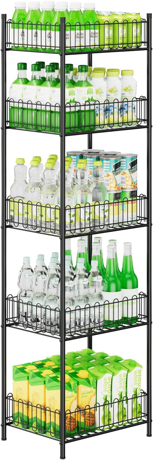 OYEAL Soda Can Organizer for Pantry 5 Tier Water Bottle Organizer Holder for by OYEAL