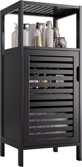 HITNET Bamboo Floor Cabinet, Small Bathroom Cabinet Floor Standing, 4 Tier by HITNET