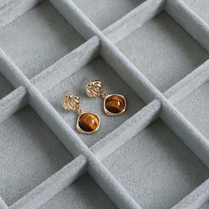 Wudygirl Jewelry Organizer Velvet Jewelry Tray 24 Grid Jewelry Box Earring - Image 2