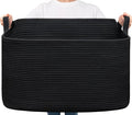 Goodpick Extra Large Storage Basket, 23.6" x 15.7" x 13.8" Rectangle Cotton by Goodpick