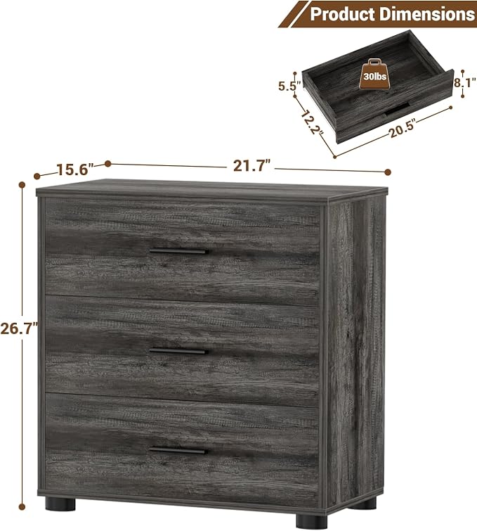 Aheaplus Closet Drawers Set of 2, Wood Closet Organizers and Storage - Image 8
