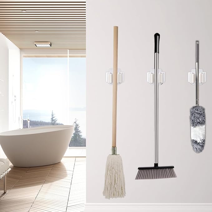 Verdenu 25 Pack Broom Holder Wall Mount, Mop and Broom Holder Wall Mount - Image 5