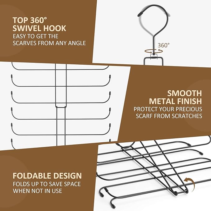 ZEDODIER Scarf Organizer Scarf Hanger - Image 4