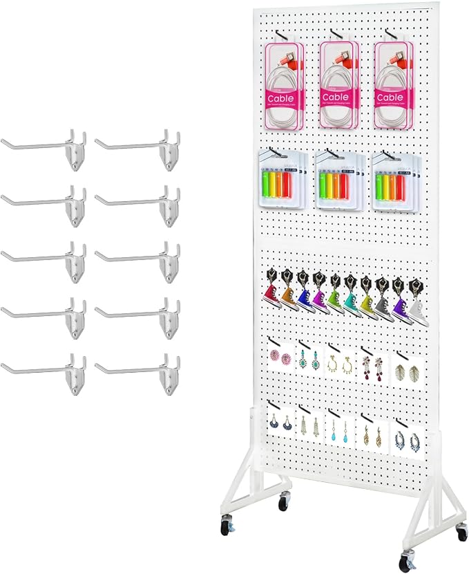 Eastern Tree 2.5'x 6' Metal Pegboard Display Stand by EasternTree