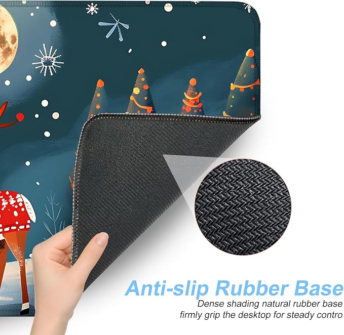 Christmas Reindeer Mouse Pad– Large Extended Desk Mat - Image 3