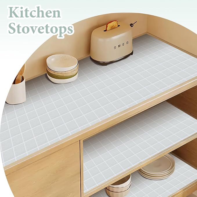 Drawer and Shelf Liner for Kitchen Cabinet: 12 in X 30 Ft Non Slip Waterproof - Image 3