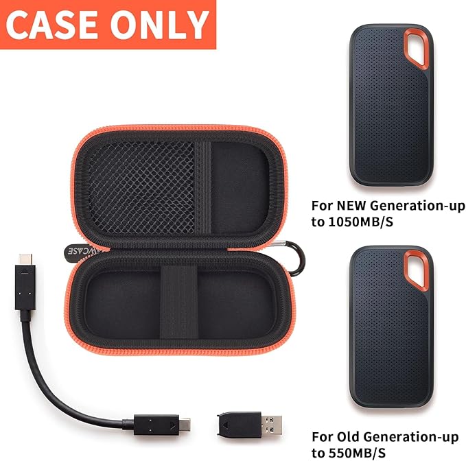 Hard Case Compatible with SanDisk 1TB 2TB 4TB 500GB 8TB Extreme Portable SSD - Image 2