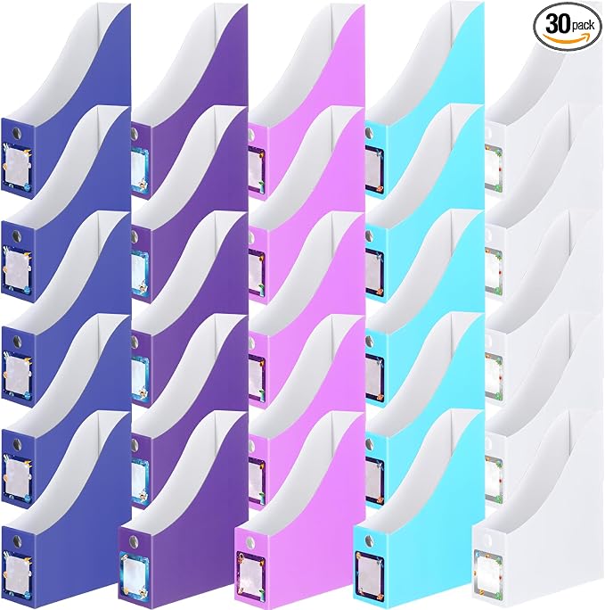 Pasimy 25 Pcs Space Cardboard Magazine File Holder Magazine Organizer Book Bin by Pasimy
