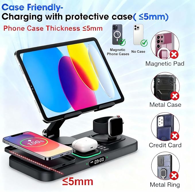 30W Charging Station for Apple Products, Foldable Wireless Charger - Image 6