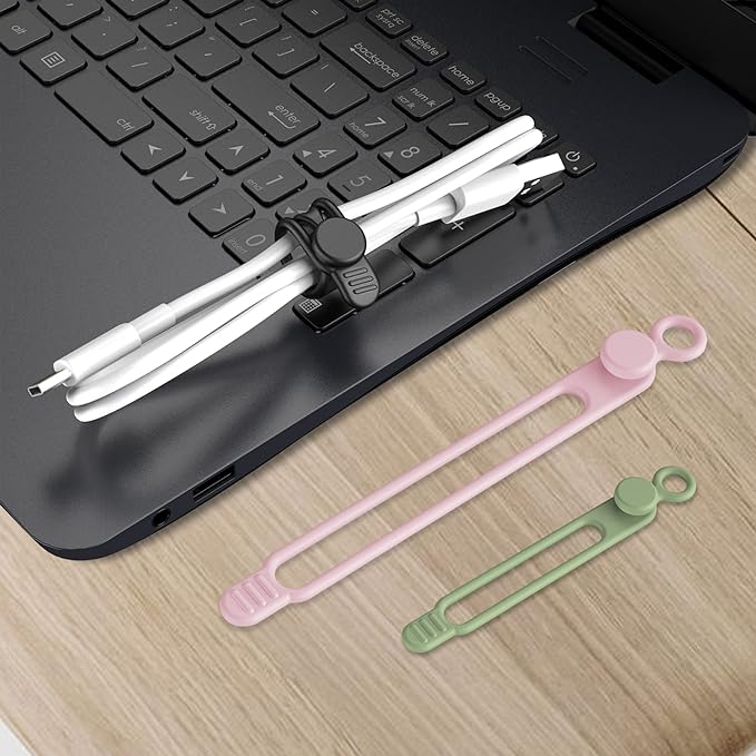 Nearockle Silicone Cable Ties Cord Organizer - Image 6