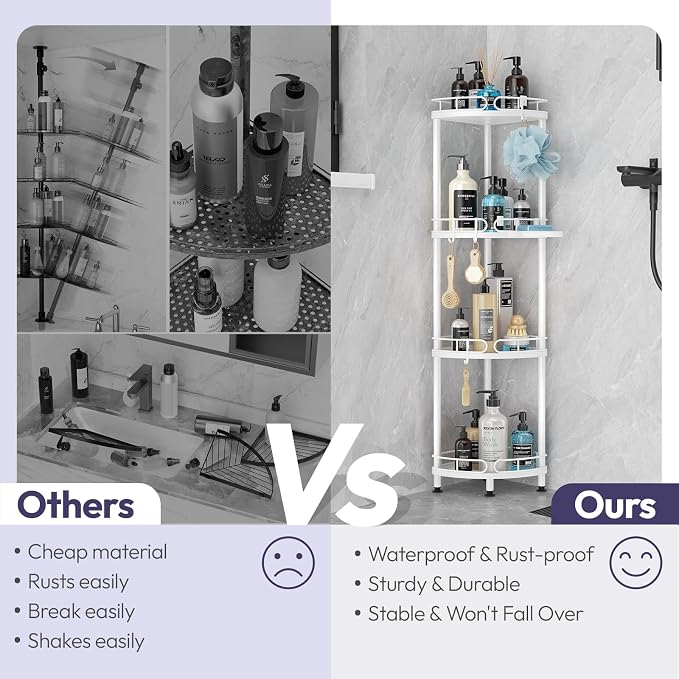 SWTYMIKI Corner Shower Caddy Standing - Image 4