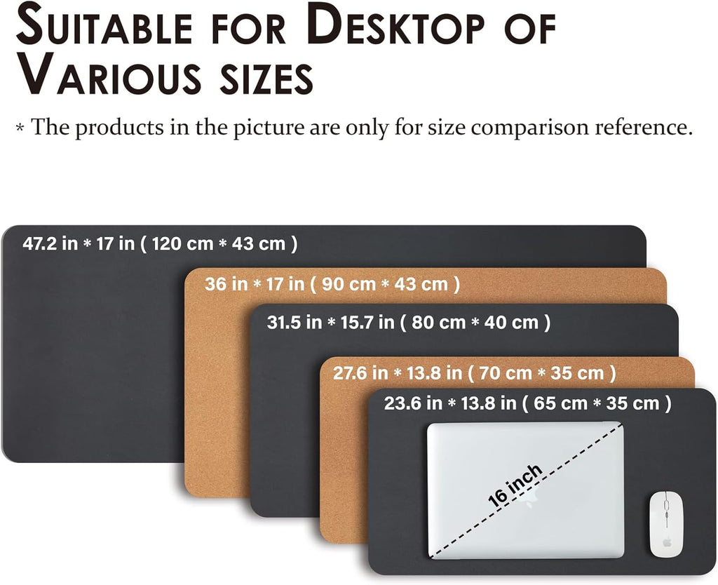 Cork Desk Mat - Dual-Sided Desk Pad for Office and Home - Desk